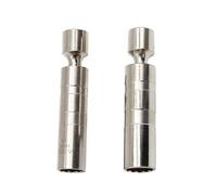 Whoasyst 2pcs Sparks Plugs Socket Set 14mm 16mm Thin Walled Tool 3 / 8in Drive 360 Degree Swivels Plugs Removal Tool