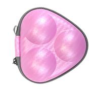 Whoasyst 3. PU Leather Table Tennis Container 3-Ball Storage Case Athlete Training Equipment Table Tennis Box Storage Case