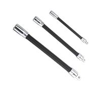 Whoasyst 3pcs Metal Socket Adapter Shaft Set, Bendable Ratchet Extension Tool for Bolts in Narrow Repair Areas and Jobs Daily Use Bay Wrench Adapter Vehicle Maintenance Garage Repair