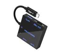Whoasyst 5-in-1 Multifunction USB Hub With TF Card Slot 5Gbps Fast Data Transfer & LED Indicators For Laptop Camera Storage Travel Friendly USB Hub With Card Reader