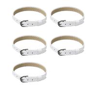 Whoasyst 5 Pieces Miniature Belt Set With Strong Metal Closure & Adjustable Fit For Scale Model Accessories Dollhouses Replacement Belts