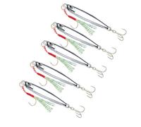 Whoasyst 5Pcs Fishing Baits Jigs Metal Lures Spinner Long Casting Jigging Spoon Lure Hard Swimbait Enduring Metal Jigs Spoon Lure
