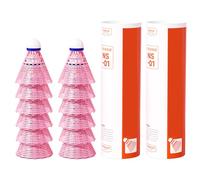Whoasyst 6/12pcs Nylon Balls Training Badminton Light Weight Shuttlecock Outdoor Windproof Badminton Easy To Use Nylon Bedminton Shuttlecocks For Baseball/Softball Batting