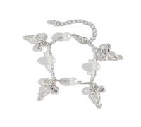 Whoasyst Adjustable Bowknot Tassels Wristband with Star Charm Stylish Bowknot Wristband with Faux Pearls Embellishments Friendship Bracelets