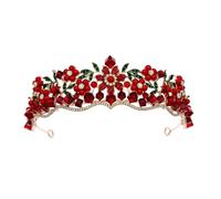 Whoasyst Adjustable Rhinestones Floral Headpiece Elegant Flower Crowns Headwear Alloy Crowns for Evening Event and Celebrations Sparkling Prom Headband