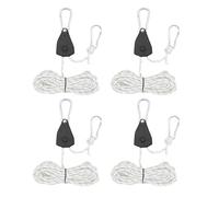 Whoasyst Adjusted Rope Hangings Tent Grow Plant Pulleys Clip Ratchet Hanger Metal Pulleys Hook Camping Stop Buckle Tent Tensioner