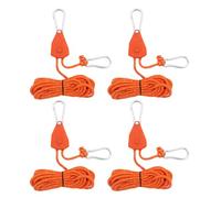 Whoasyst Adjusted Rope Hangings Tent Grow Plant Pulleys Clip Ratchet Hanger Metal Pulleys Hook Camping Stop Buckle Tent Tensioner