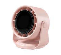 Whoasyst Air Cooling Fan Small Desk Digital Display Quiet With Adjustable Speed Texture For Various Space Room Fan