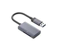 Whoasyst Aluminum Alloy USB3.0 Card Reader Supporting Both and TFs Cards Fast Speed 5Gbps Transfer Plugs Play LED Indicators and TFs Card Reader