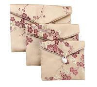Whoasyst Antique Styles Brocade Jewelry Storage Pouches Portable with Closure for Earring and Rings Organization Secure Keeping Earrings Bag