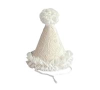 Whoasyst Birthday Celebration Hat Kids Princess Baby Caps Photography Props Conical Caps For Infant Girl Trimmed Tulle Birthday Tulle