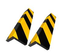Whoasyst Bright Yellow Black Bumper Pad Protectors Shock Absorption Foam Wall Guard for Car Doors and Garage Corners Auto Stick Garage Corner Guards for Wall