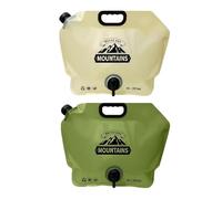 Whoasyst Capacity 8L Folded Water Storage Bag Featuring Faucet Spout Portable for Outdoor Camping and Hiking Use Backpacking Water Carriers