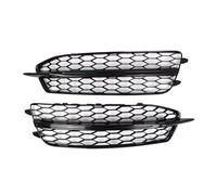 Whoasyst Car Left Right Front Bumper Fog Light Lower GrillesGrills Mesh Cover Trim Vent for 4G0807681D 4G0807682D Grill Covers Waterproof Heavy Duty Abs Car Front Bumper Grilles Trim Lamp Frame