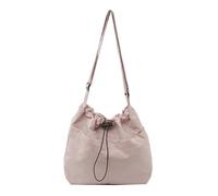 Whoasyst Casual Lightweight Solid Color Canvas Shoulder Bag Student Large Capacity Drawstrings Crossbody Purse For Women Mens Crossbody