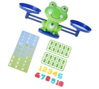 Whoasyst Childrens Number Recognition Toy Frogs Balance Game with Colorful Weights Early Mathematics Educational Tool Frogs Themed Counting Scale for Toddler
