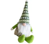 Whoasyst Christmas Decoration Dwarfs Ornament Knitted Striped Hat Gnomes Swedish Tomtes Plush Dolls Figurine Home Table Decors Holiday Desktop Decors