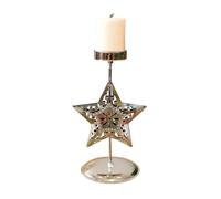 Whoasyst Christmas Themed Holders LED Tealight Stand Iron Snowflake Star Butterfly Tree Candlestick for Family Celebration Holiday Decorative Candelabra