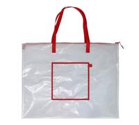 Whoasyst Clear Mesh Zippered Poster Bag Art Supplies Storage Waterproof Project for Artists Students Kid Meeting Materials Organizers