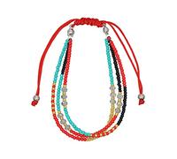 Whoasyst Colorful Handmade Crystal Beaded Bracelets Braided Rope Handmade Bead for Women