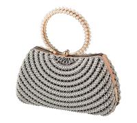 Whoasyst Convertible Evening Bag Beaded Faux Pearls Detailing Multipurpose Shoulder for Parties Business Event Elegant Beaded Shoulder