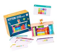 Whoasyst Creative Kitten Letter Stacking Set Wooden Symbol Blocks for Little Children Age 2+ Wooden Script Blocks