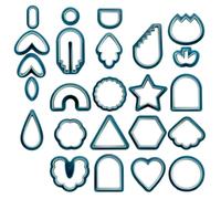Whoasyst Different Shape Clay Handmade Earring Jewerlry Making Tools Cut Molds For Women And Girls Handmade Earring Cutter Pottery Tools