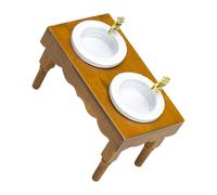 Whoasyst Double Basin Doll House Bathroom Miniature Vanity Sink Model Figurine for Scene Setting Craft Project Display Accessories Doll House Accessories