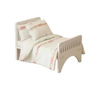 Whoasyst Double Bed Model House Bed 1:12 Scale Dollhouses Tiny Bedroom Furniture and Model Displays Luxury Bedroom Accessories