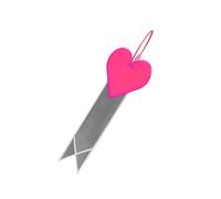 Whoasyst Easy Installation Love Heart Ribbon Night Cycling Pendant Bike Fashion Decoration Reflective Warning Strips Reflective Accessory