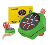 Whoasyst Easy to Learn Childrens Game Board 5 in 1 Including Tic Toe Checkers for Cognitive Development Fun Safe Toy