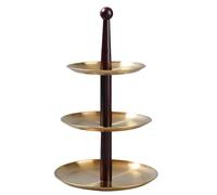 Whoasyst Elegant Metal Tray for Dessert and Fruits Practical Two Or Three Tiered Fruit Bowl Stainless Steel Fruit Holders Dessert Plate