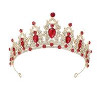Whoasyst Ethnic Metal Crowns for Adult Women Wedding Headpiece Crystal Headband Hairband Festival Crowns New Year Headwear Gift Rhinestones Headband