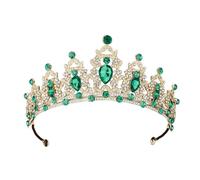 Whoasyst Ethnic Metal Crowns for Adult Women Wedding Headpiece Crystal Headband Hairband Festival Crowns New Year Headwear Gift Rhinestones Headband