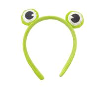 Whoasyst Fashion Anime Character Headbands Plush Funny Green Cartoon Shape Hair Hoop For Daily Use And Party Cosplay Headbands For Woman Headband Frog Shape Halloween Headband For Adult