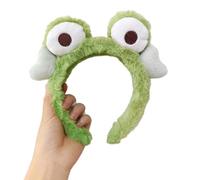 Whoasyst Fashion Anime Character Headbands Plush Funny Green Cartoon Shape Hair Hoop For Daily Use And Party Cosplay Headbands For Woman Headband Frog Shape Halloween Headband For Adult