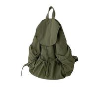 Whoasyst Fashion Schoolbag Large Capacity Bookbags Pleated Drawstring Bags For Teens Girls Women Students Casual Travel Daypack Backpack