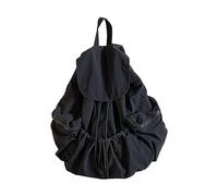 Whoasyst Fashion Schoolbag Large Capacity Bookbags Pleated Drawstring Bags For Teens Girls Women Students Casual Travel Daypack Backpack