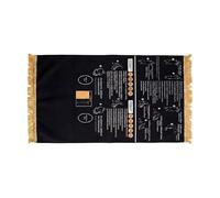 Whoasyst Foldable Islamics Prayer Rug with Arabic Phrases Arabic Guided Mat for Enhances Concentration During Worship Islamics Carpet