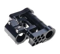 Whoasyst Folding Bike Porous Aluminum Alloy Adjustable Bicycles Double Replacement Handlebar Porous Easy to Use Mountain Bike Handlebar
