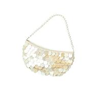 Whoasyst French Retro Shell Scale Half Moons Bag Stylish Underarm Purse for Women Evening Purses Party Dinner Bag Fashionable Handbag