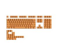 Whoasyst Full Set 128Key PBT Keycaps Wood Grains with Shining Through Letters for Typists Programmer Keycaps