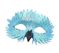 Whoasyst Halloween Role Playing Bird Beak Feathered Half Face Carnivals Masquerade Party Masquerade Role Playing Half Face Halloween