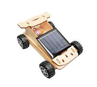 Whoasyst Innovative Solar Panel Vehicle Wooden Racing Car Creative Assembly Project Educational Gift Solar Powered Car Model