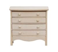 Whoasyst Miniature Furniture Wooden Cabinet with Functional Drawers for Craft Projects and Microlandscape Scene Display Collectible Furniture