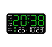 Whoasyst Minimalists Digital Alarm Clock Remote Control Multifunctional Display Easy Mounting for Living Room Offices Decors Electronic Alarm Clock