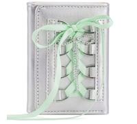 Whoasyst Modern Ballet Strap Ladies Wallet Card Holder Practical PU Leather Lightweight Coin Purse Daily Use Accessory Lightweight Travel Friendly Wallet