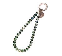 Whoasyst Multipurpose Beaded Cellphone Strap Women Girls Crystal Pendant Keychain & Secure Carry Travel Everyday Jewelry PVC Wrist Strap