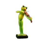 Whoasyst Musician Frogs Resins Figurine For Craft Display And Home Decors Desktop Book Shelf Ornament Funny Animal Sculpture Frogs Desk Decoration