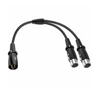 Whoasyst Output XLRMale to 2XLR Female Adapter XLRSplitter Cord with OFC Conductors and ABS Housing Long Last 50cm Signals Distribution